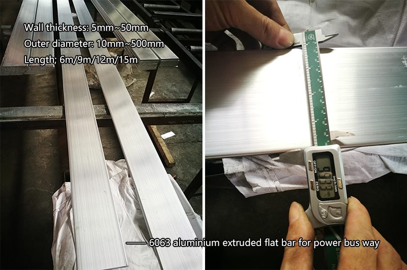 6063 aluminium extruded flat bar for power bus way